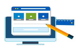 Abstract image of a web page templating